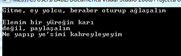c# sharp write writeline yazılımı