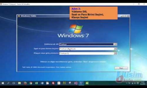 Windows 7 Kurulumu